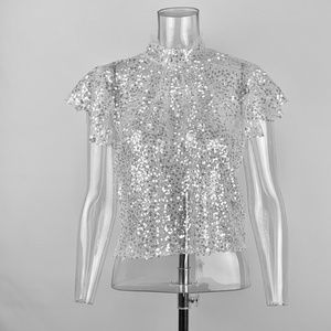 Sheer & sequins top